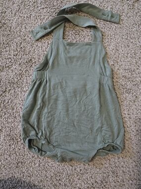kate quinn Olive Green Halter Bubble One-Piece